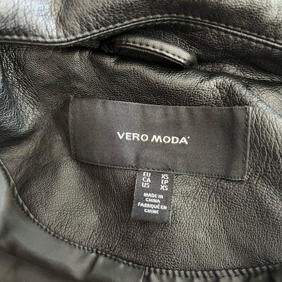 Vero Moda Leather Moto Jacket - Picture 4 of 5